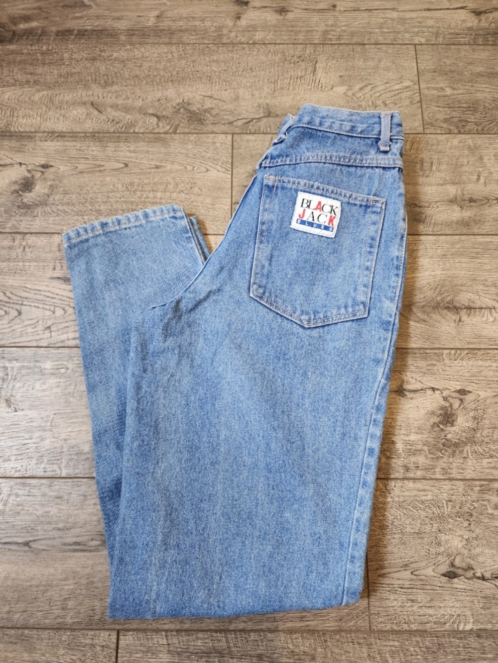 Vintage "Black Jack Blues" Womens Jeans Size 11 U.S.A High Rise Light Wash Denim